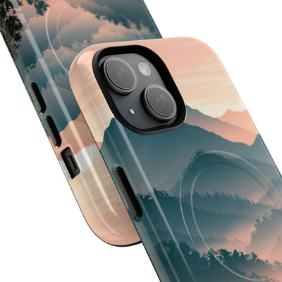 Teal Tough 2.0 Magsafe Phone Case for iPhone - Alpine Teal Horizon
