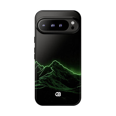 Nordic Mountain Contour · Tough Phone Case for Pixel ·  Black