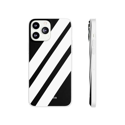 Diagonale Streifen Noir iPhone 13 Pro Max - Soft