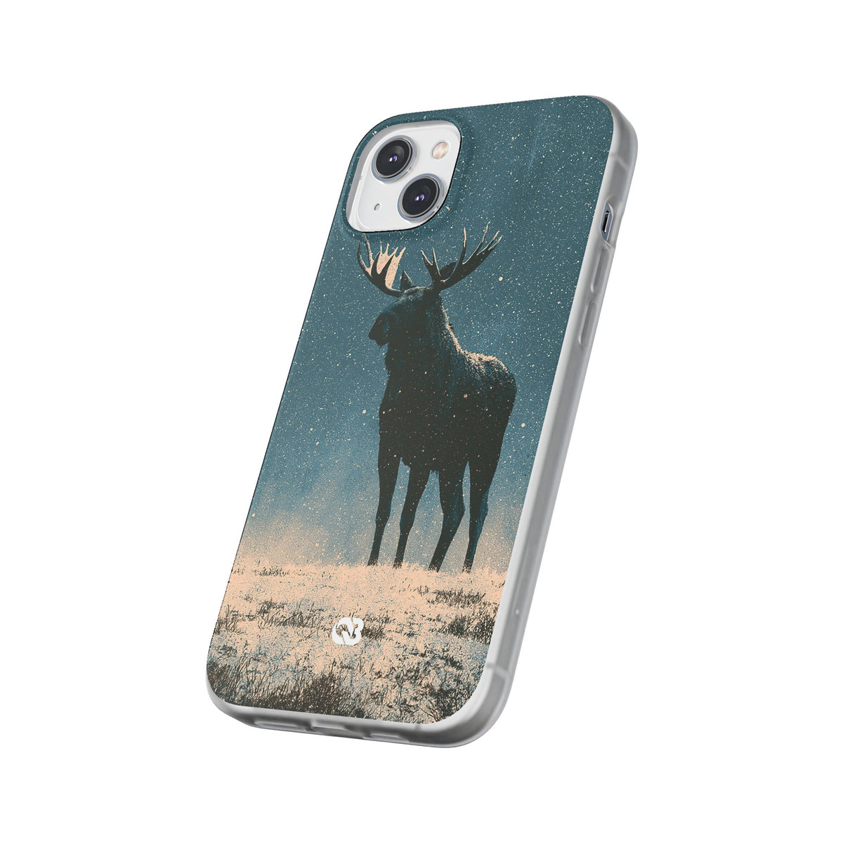 Nordic Boreal Moose · Lite Phone Case for iPhone ·  Blue