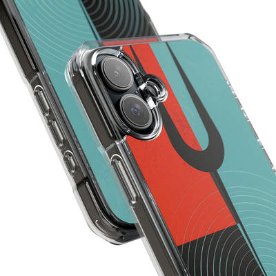 Teal Impact MagSafe Phone Case for iPhone - Sonic Static Split