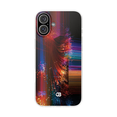 Black Lite Phone Case for iPhone - Cyber Optic Streak
