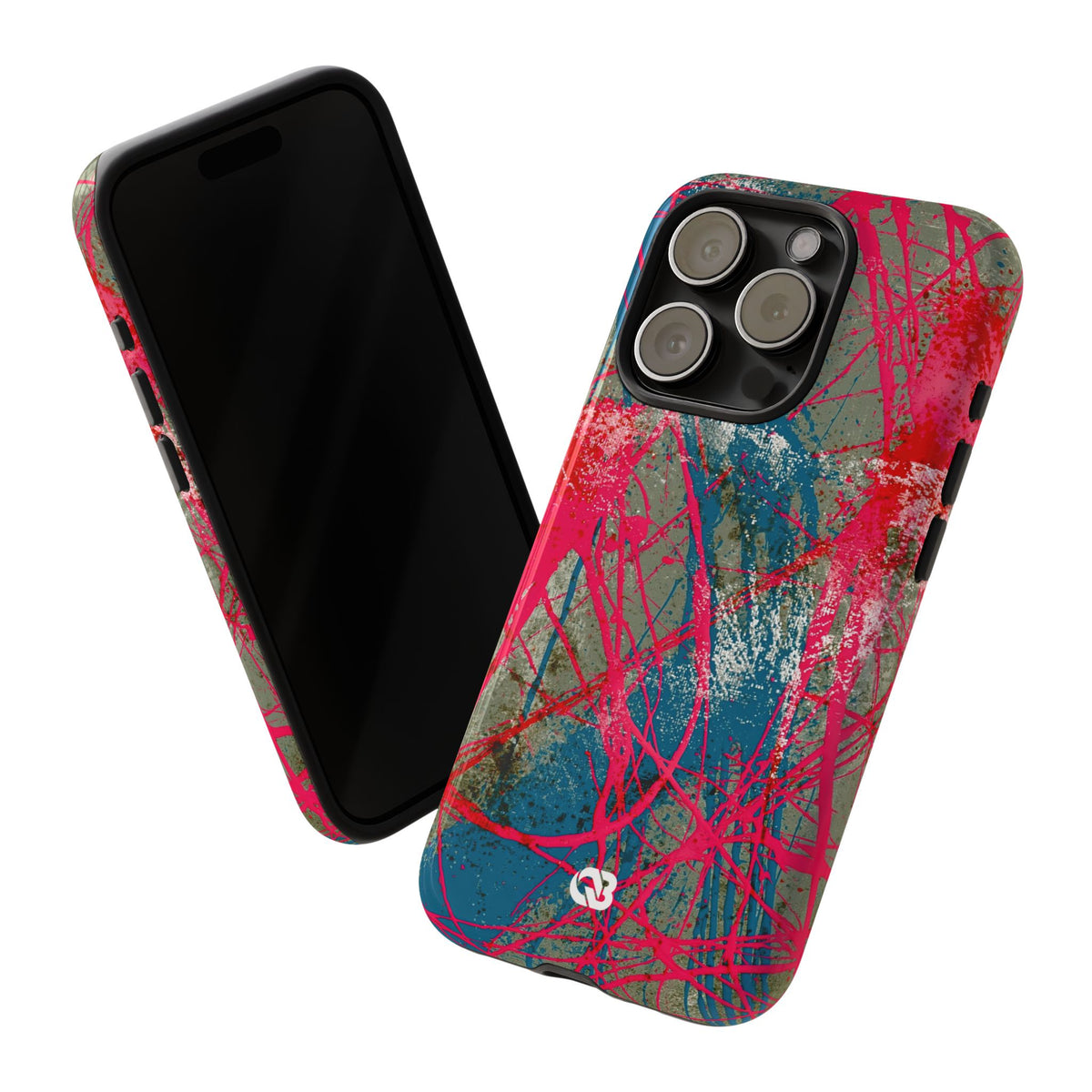 Neon Static Drip · Tough Phone Case for iPhone · Pink