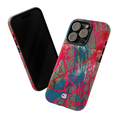 Neon Static Drip · Tough Phone Case for iPhone · Pink