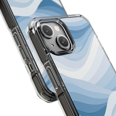 Blue Impact MagSafe Phone Case for iPhone - Glacial Indigo Flow