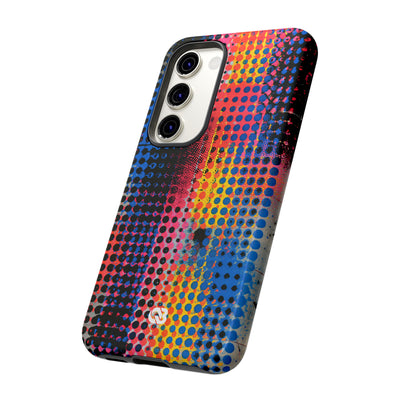 Chromatic Halftone Grid · Tough Phone Case for Samsung · Blue