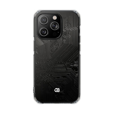 Obsidian Circuitry · Clear Impact Magnetic Phone Case for iPhone ·  Black
