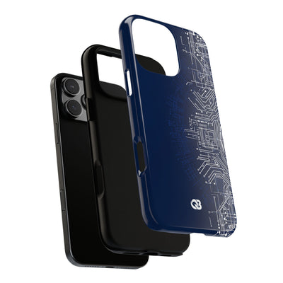Blue Tough Phone Case for iPhone - Cobalt Circuit Logic