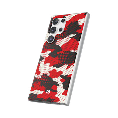 Crimson Halftone Camo · Lite Phone Case for Samsung · Red
