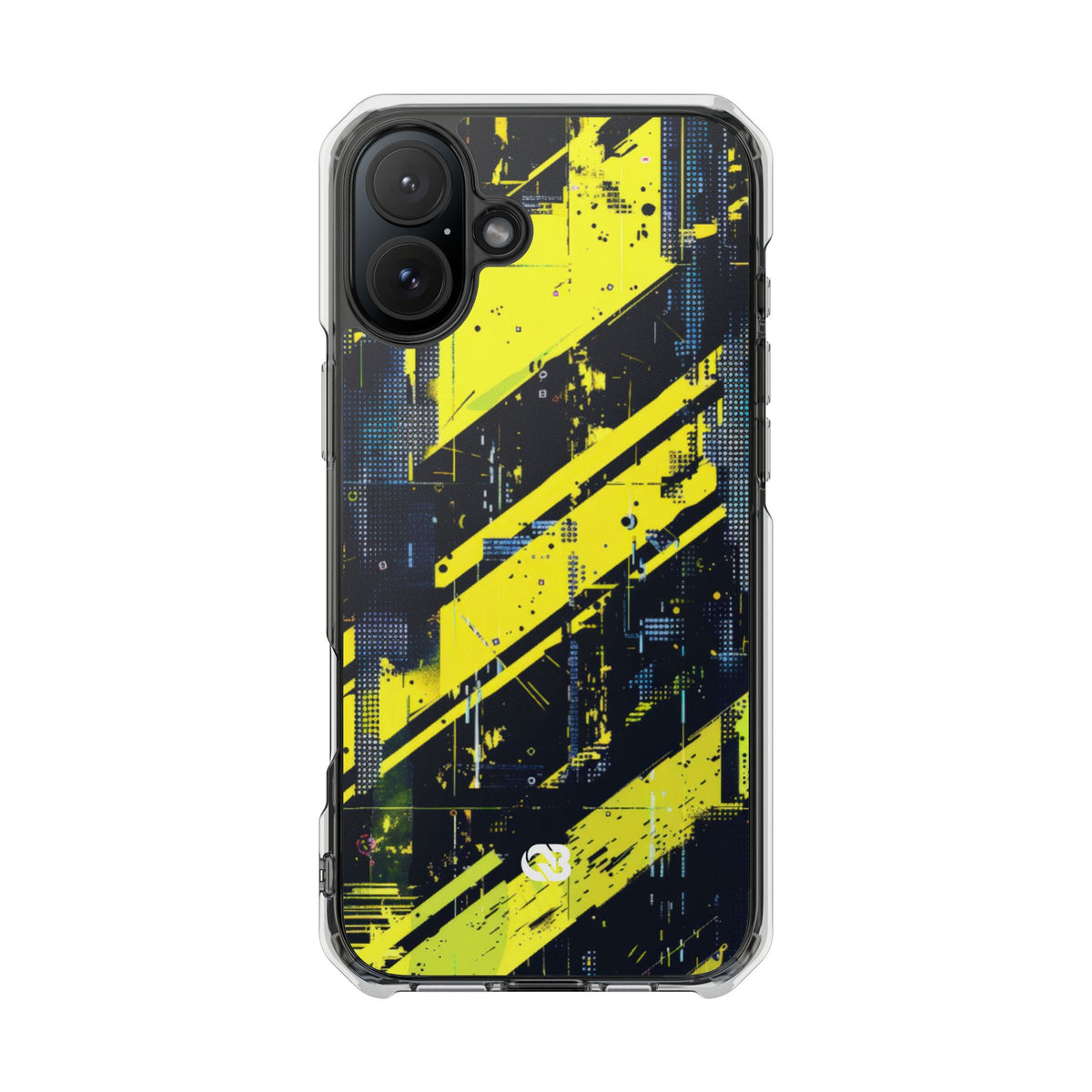 Acid Hazard · Clear Impact Magnetic Phone Case for iPhone ·  Yellow