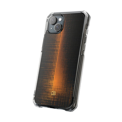 Amber Frequency · Clear Impact Magnetic Phone Case for iPhone · Orange