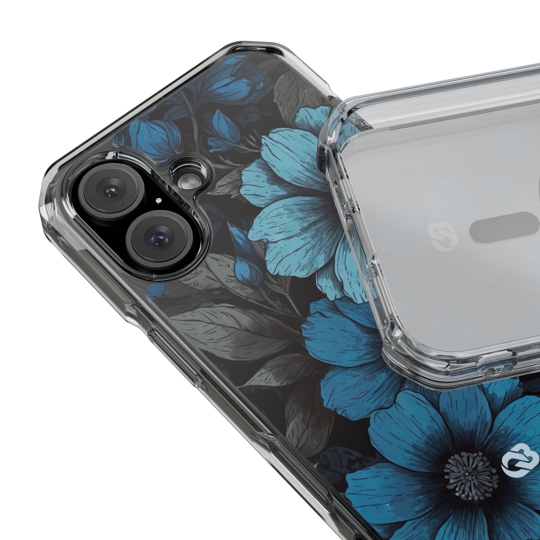 Obsidian Blue Petals · Impact Telefoncover til iPhone · Magsafe