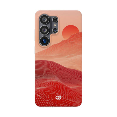 Red Lite Phone Case for Samsung - Crimson Ridge Lines