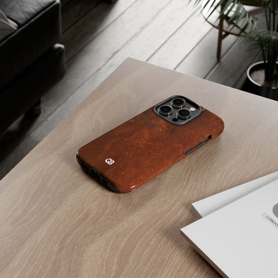 Orange Tough Phone Case for iPhone - Oxidized Iron Crust