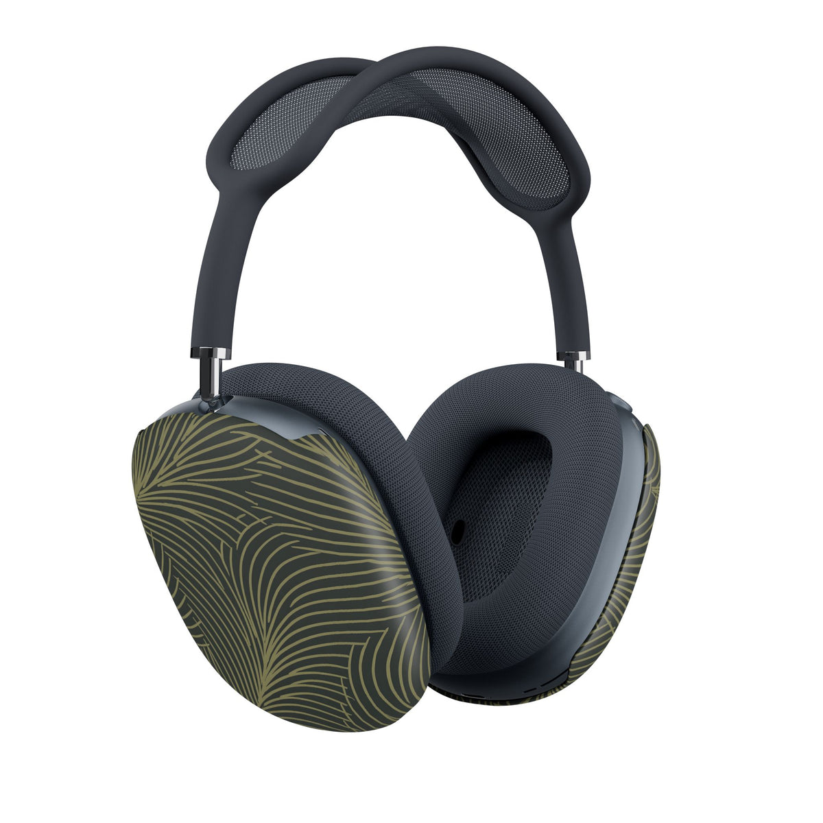 Midnight Palm Frond · Hard Case for AirPods Max · Green