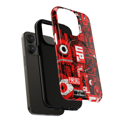 Neo Mecha Collage · Tough 2.0 Magnetic Phone Case for iPhone · Red