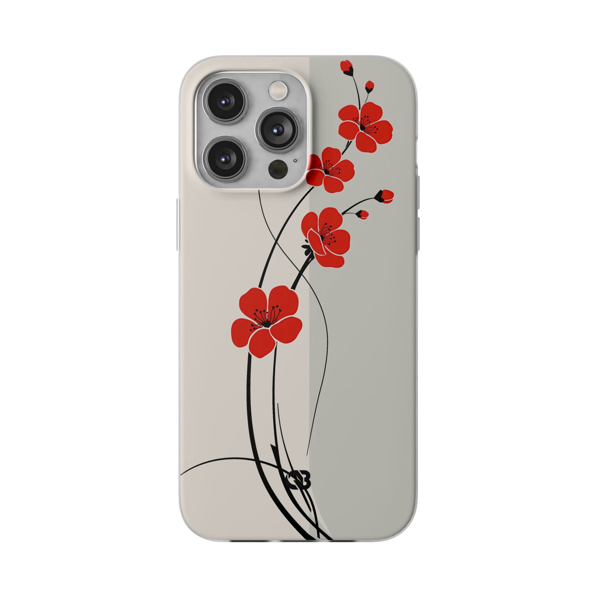 Red Lite Phone Case for iPhone - Crimson Plum Ink