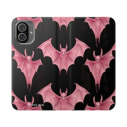 Pink Batwave - iPhone 16 Plus Case - Wallet