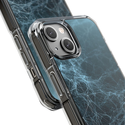 Teal Impact MagSafe Phone Case for iPhone - Arctic Neural Mesh