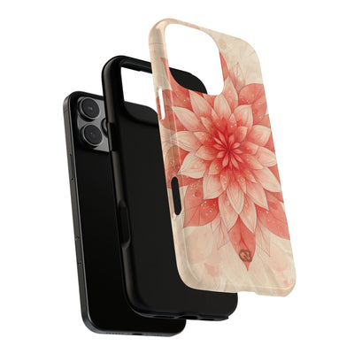 Coral Layered Bloom · Tough Coque de téléphone pour iPhone