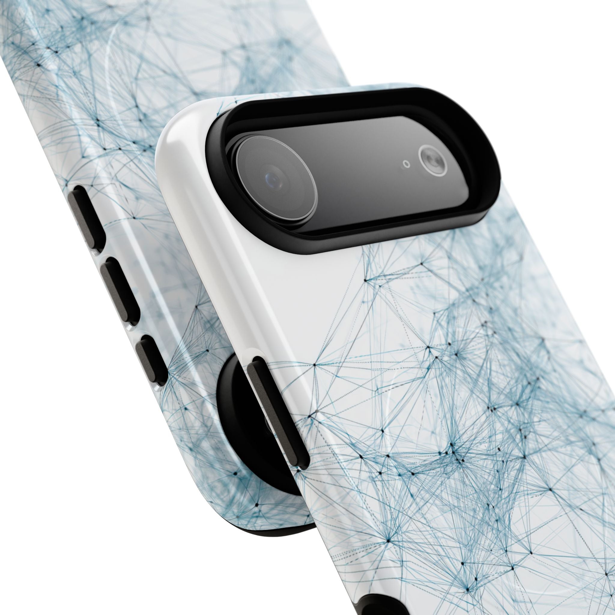 Blue Tough 2.0 Magsafe Phone Case for iPhone - Glacial Neural Web