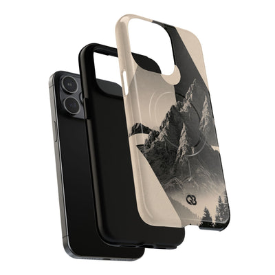 Beige Tough 2.0 Magsafe Phone Case for iPhone - Obsidian Summit Parchment