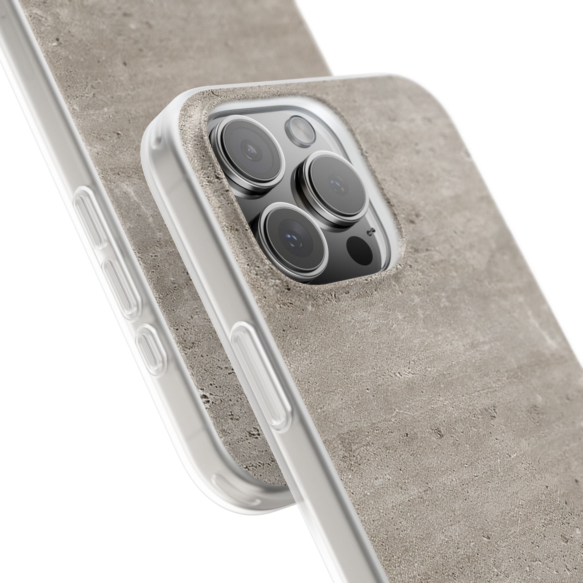 Grey Lite Phone Case for iPhone - Brutalist Stone Grit