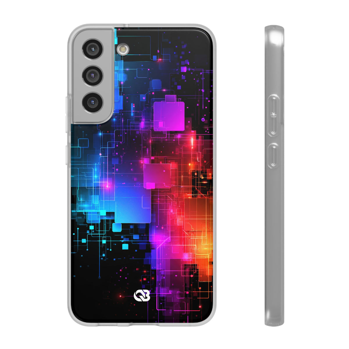 Spectral Circuit Grid · Lite Phone Case for Samsung · Black