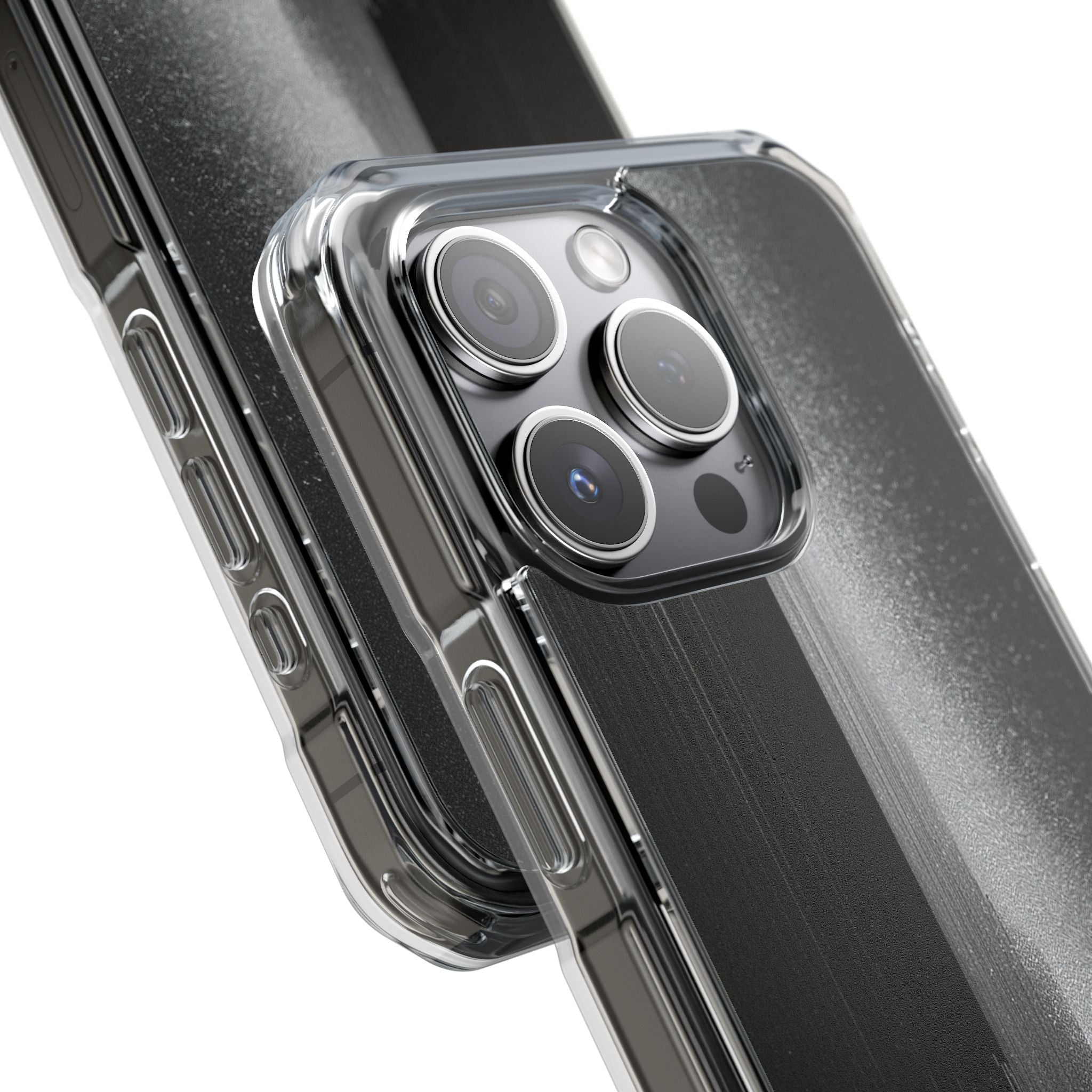 Black Impact MagSafe Phone Case for iPhone - Brutalist Pixel Monolith