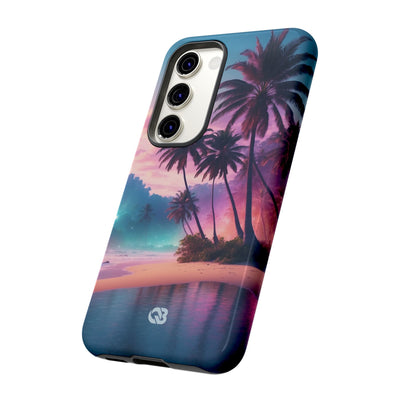Neon Shore Palms · Tough Handyhülle für Samsung