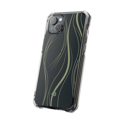 Green Impact MagSafe Phone Case for iPhone - Obsidian Sage Flow