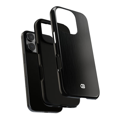 Black Tough Phone Case for iPhone - Brushed Obsidian Slate