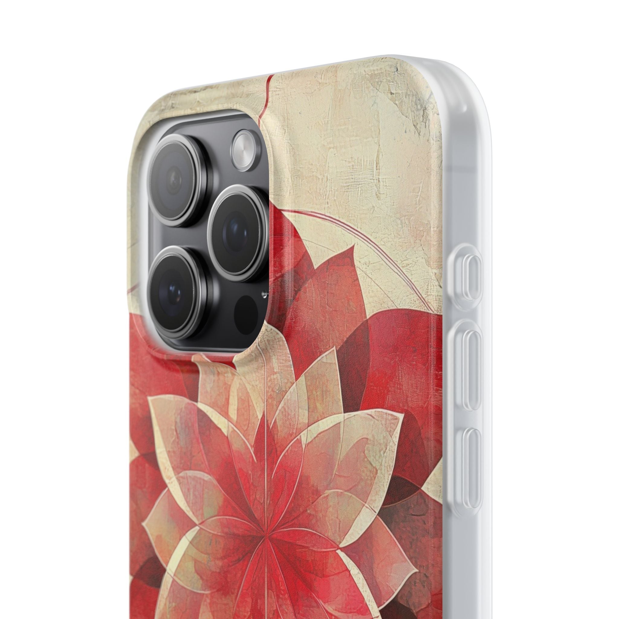 Crimson Bloom iPhone 15 Pro Max Cover - Blød