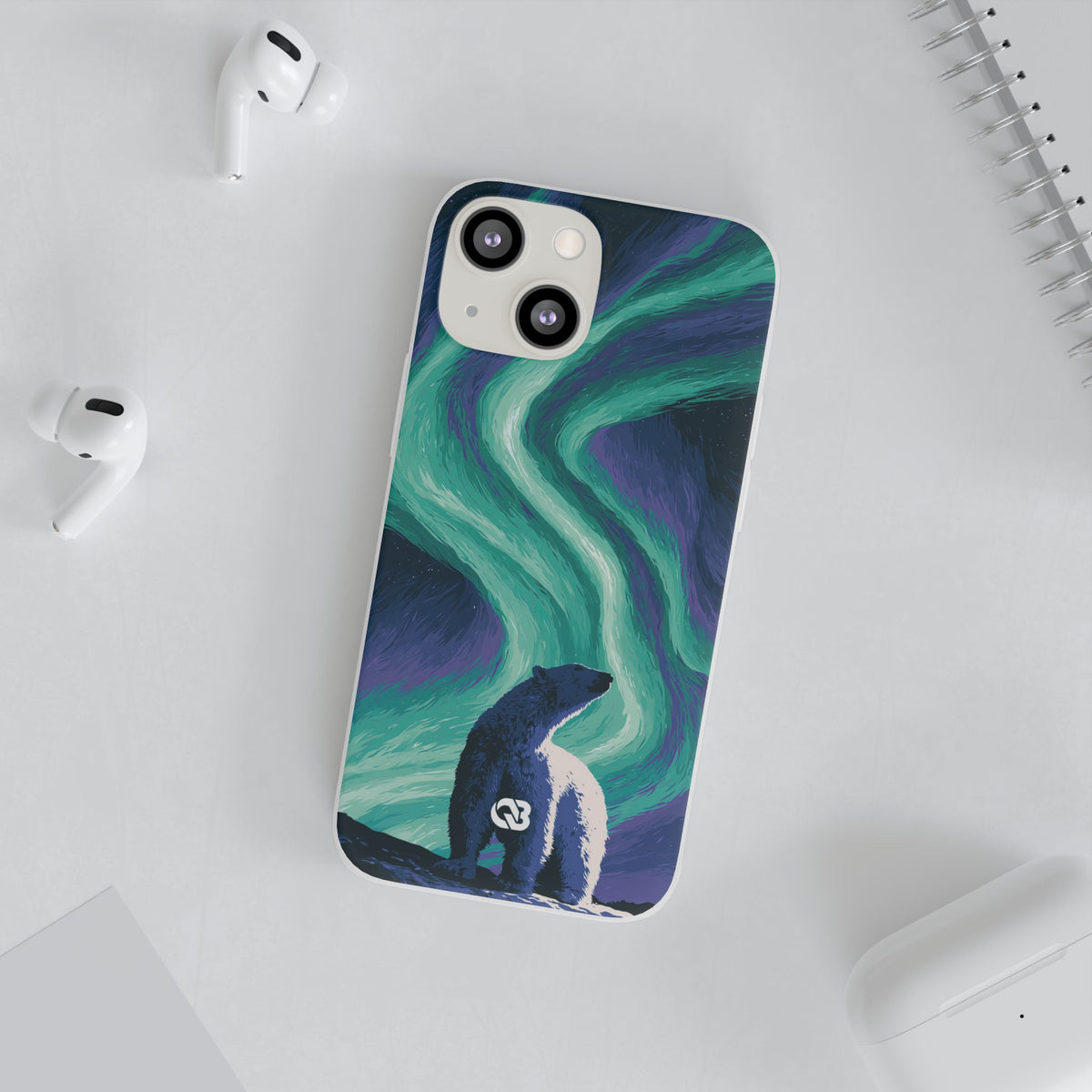 Arctic Aurora Bear · Lite Phone Case for iPhone ·  Teal