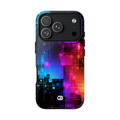 Spectral Circuit Grid · Tough Phone Case for iPhone · Black