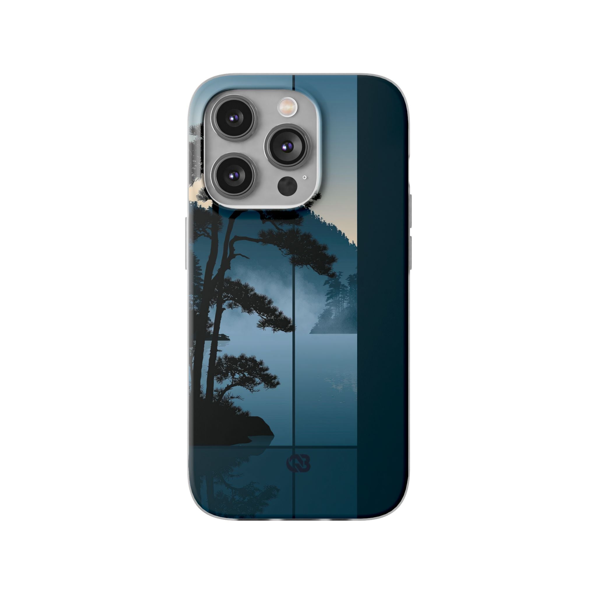 Blue Lite Phone Case for iPhone - Kyoto Mist Pine