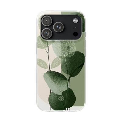 Green Lite Phone Case for iPhone - Sage Leaf Skeletals