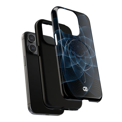 Blue Tough 2.0 Magsafe Phone Case for iPhone - Cobalt Geometric Bloom