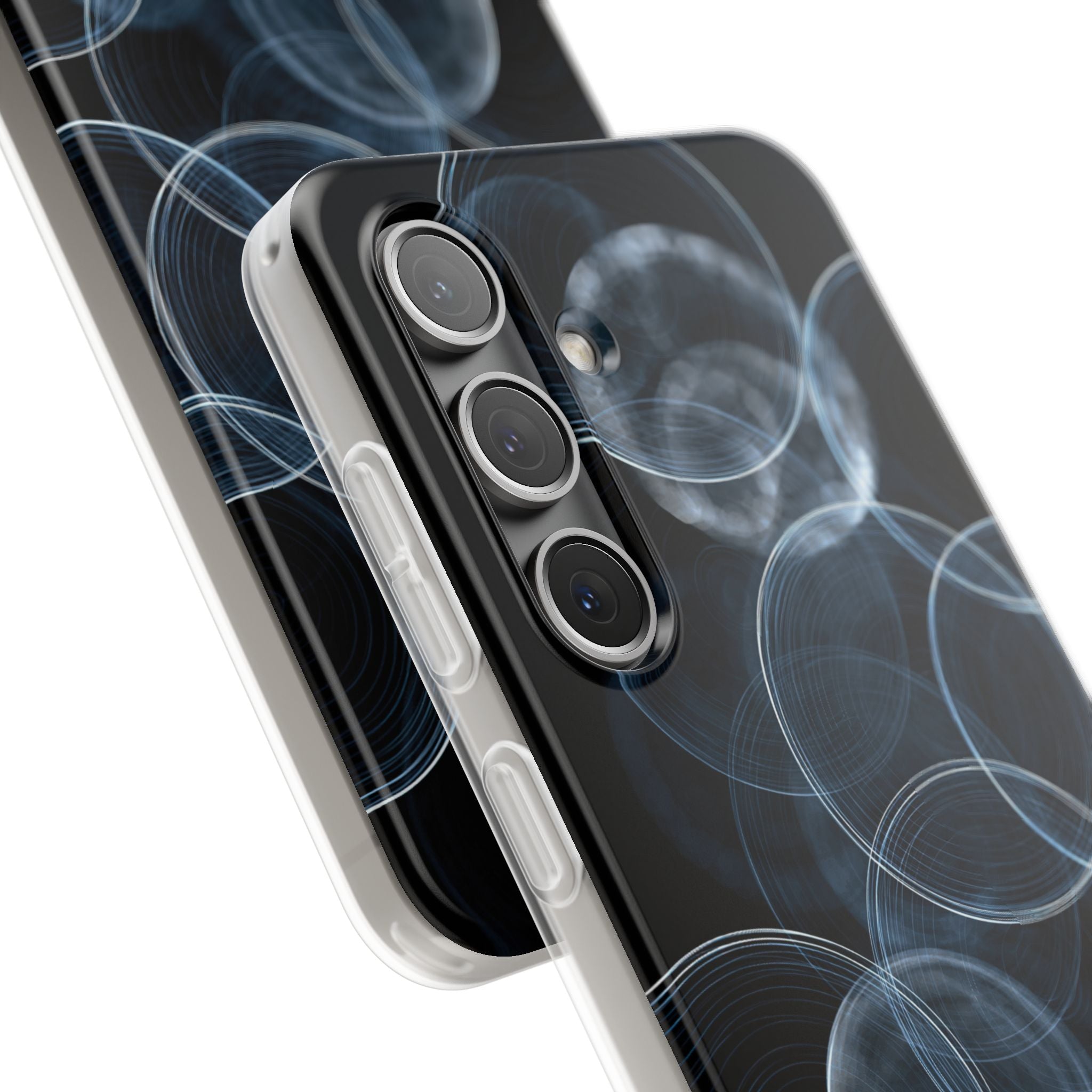 Blue Lite Phone Case for Samsung - Cyan Pulse Ripple
