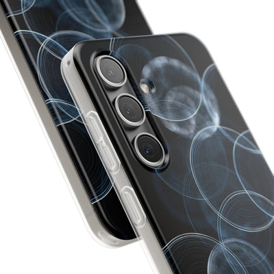 Blue Lite Phone Case for Samsung - Cyan Pulse Ripple
