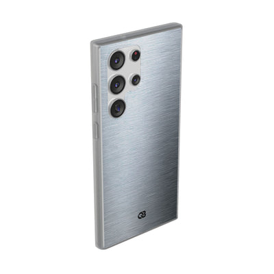 Silver Lite Phone Case for Samsung - Satin Chrome Grain