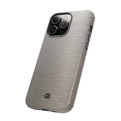Brushed Silver Alloy · Tough Phone Case for iPhone · Silver