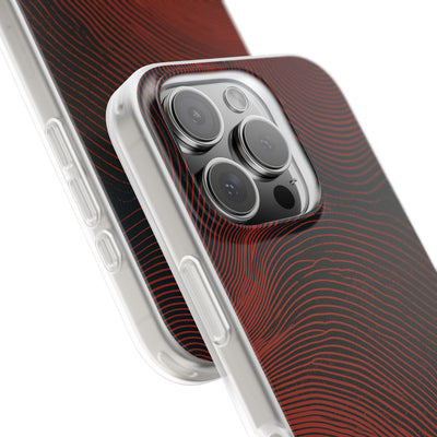 Red Lite Phone Case for iPhone - Terracotta Nerve Map
