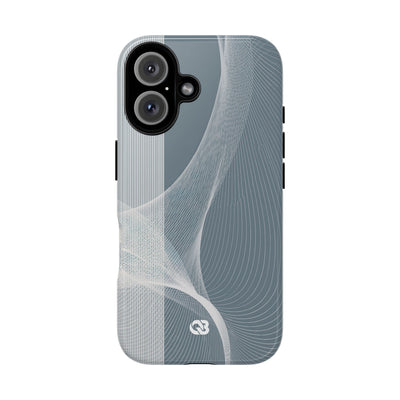 Grey Tough Phone Case for iPhone - Slate Mesh Horizon
