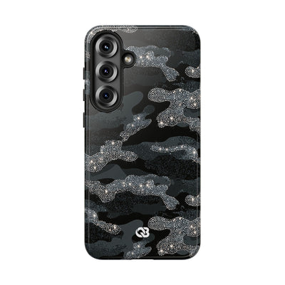 Glitter Shadow Camo · Tough Phone Case for Samsung · Black