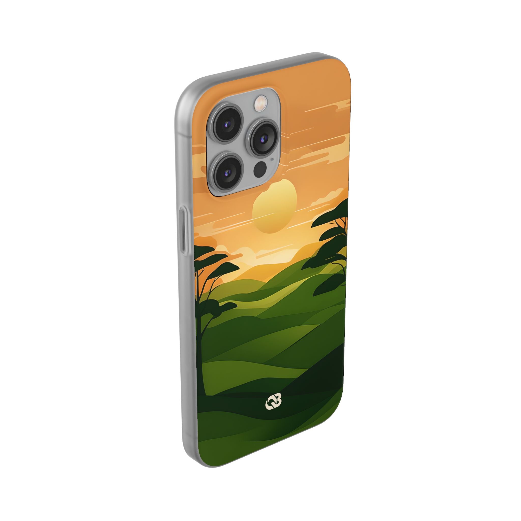 Verdant Horizon Sun · Soft Phone Case for iPhone