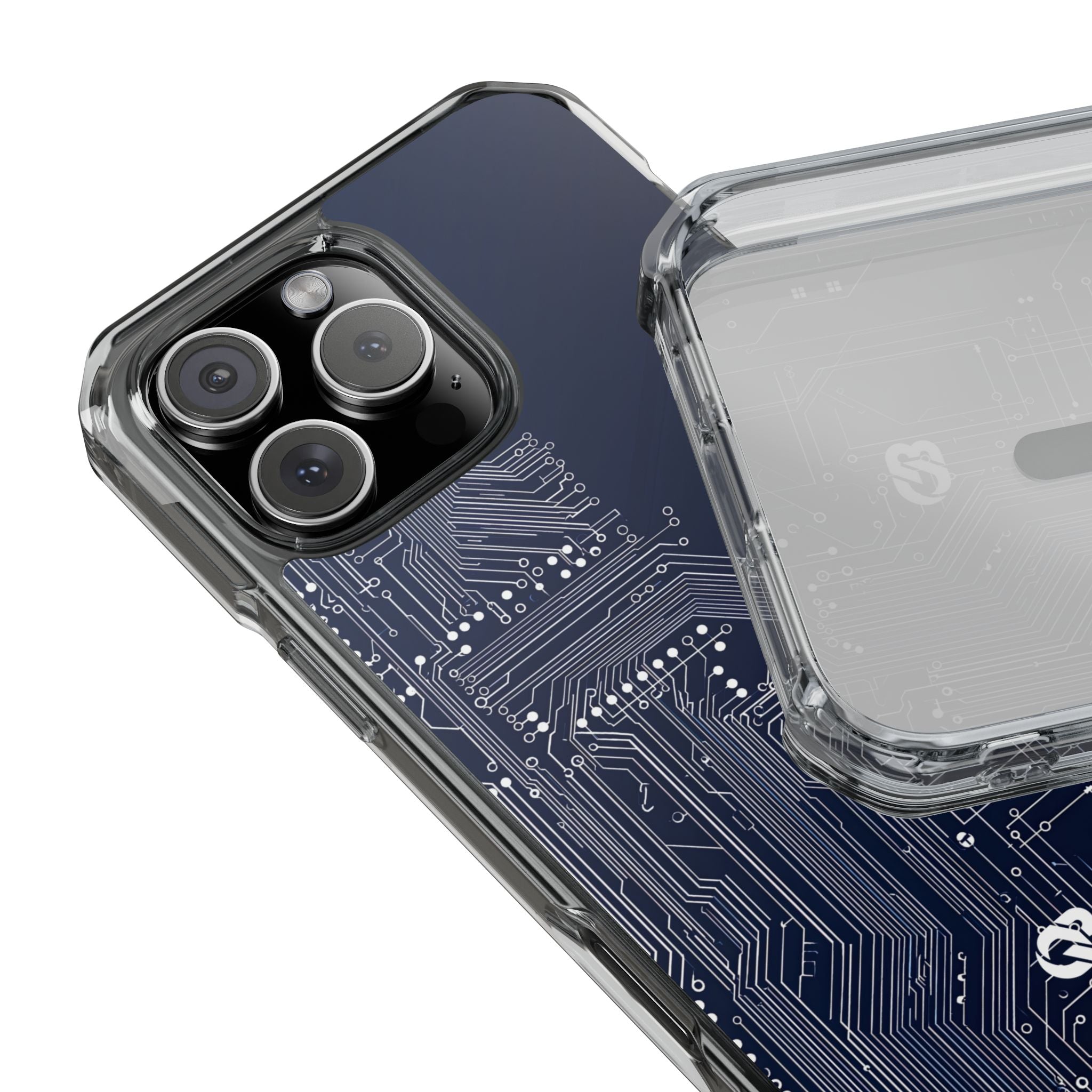 Blue Impact MagSafe Phone Case for iPhone - Cobalt Data Stream