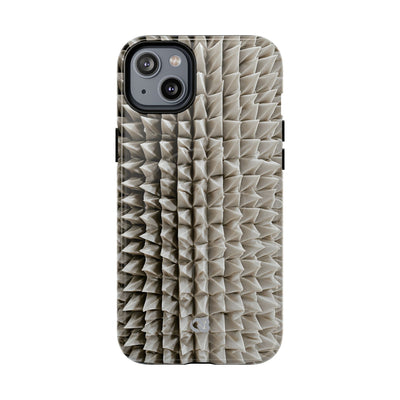 Beige Tough 2.0 Magsafe Phone Case for iPhone - Bone Spiked Grid
