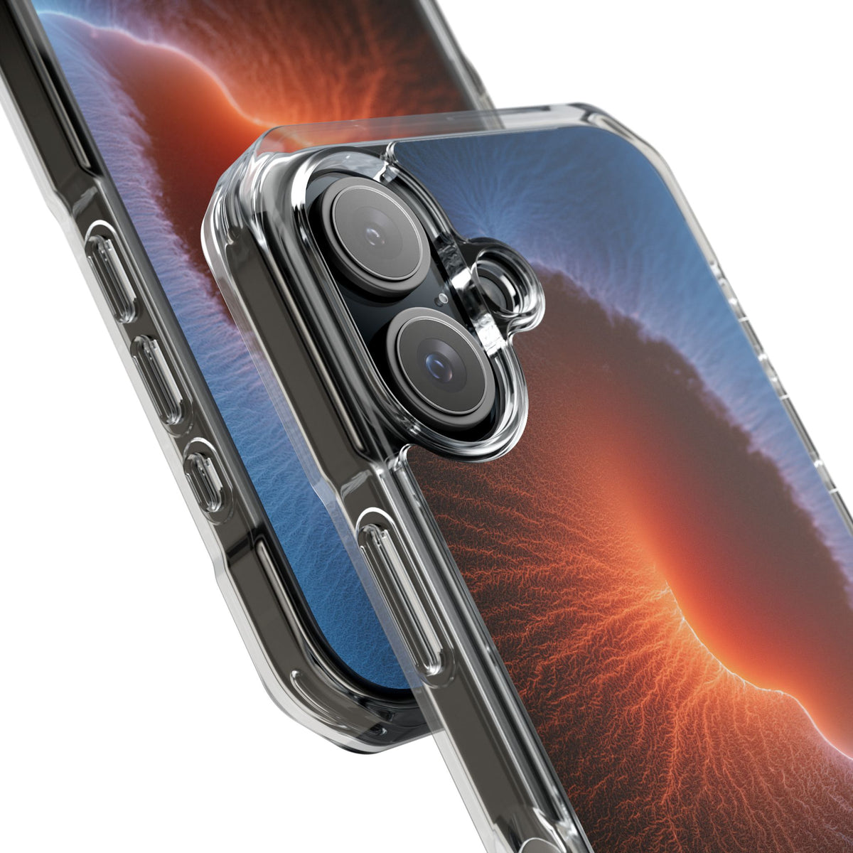 Thermal Aura Pulse · Clear Impact Magnetic Phone Case for iPhone · Blue