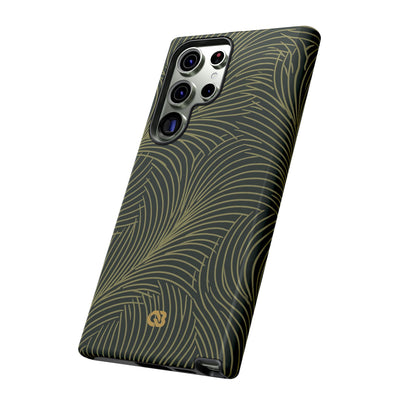 Green Tough Phone Case for Samsung - Dark Olive Plume